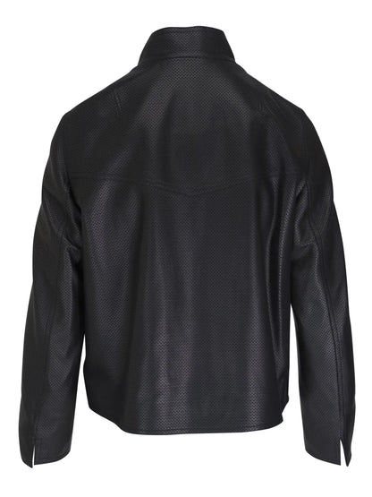 Single-Breasted Leather Jacket
