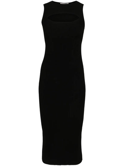 Cut-Out Ribbed Maxi Dress