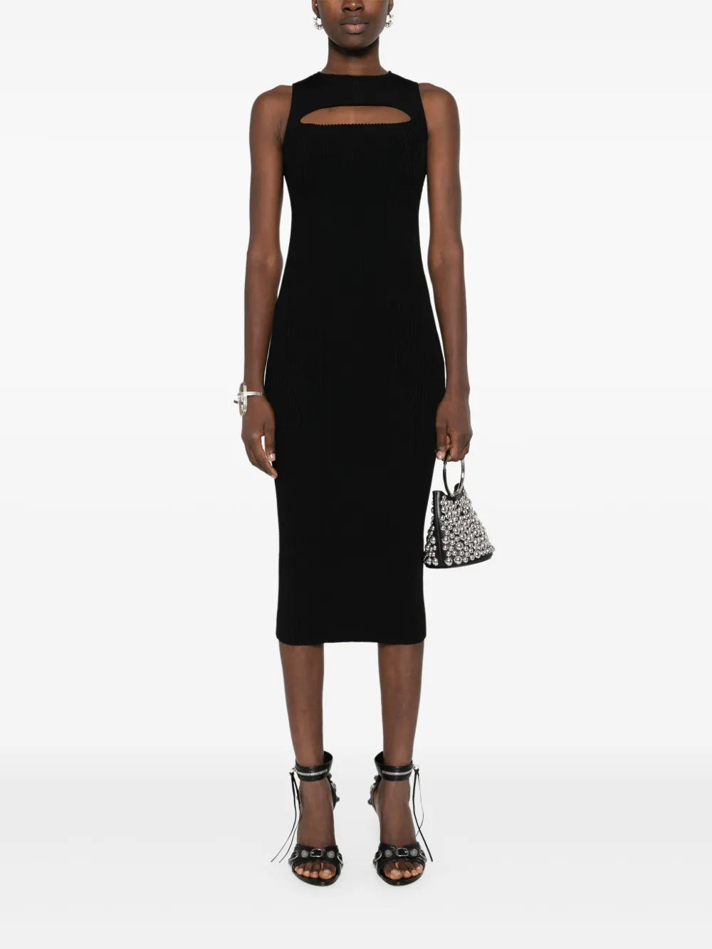 Cut-Out Ribbed Maxi Dress