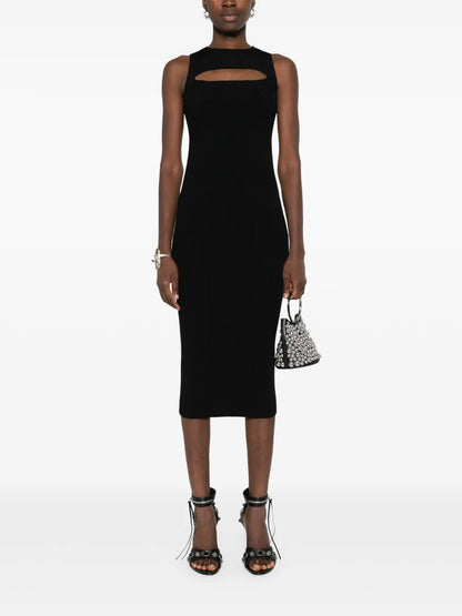 Cut-Out Ribbed Maxi Dress