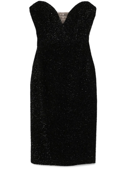 Lurex Tweed Midi Dress