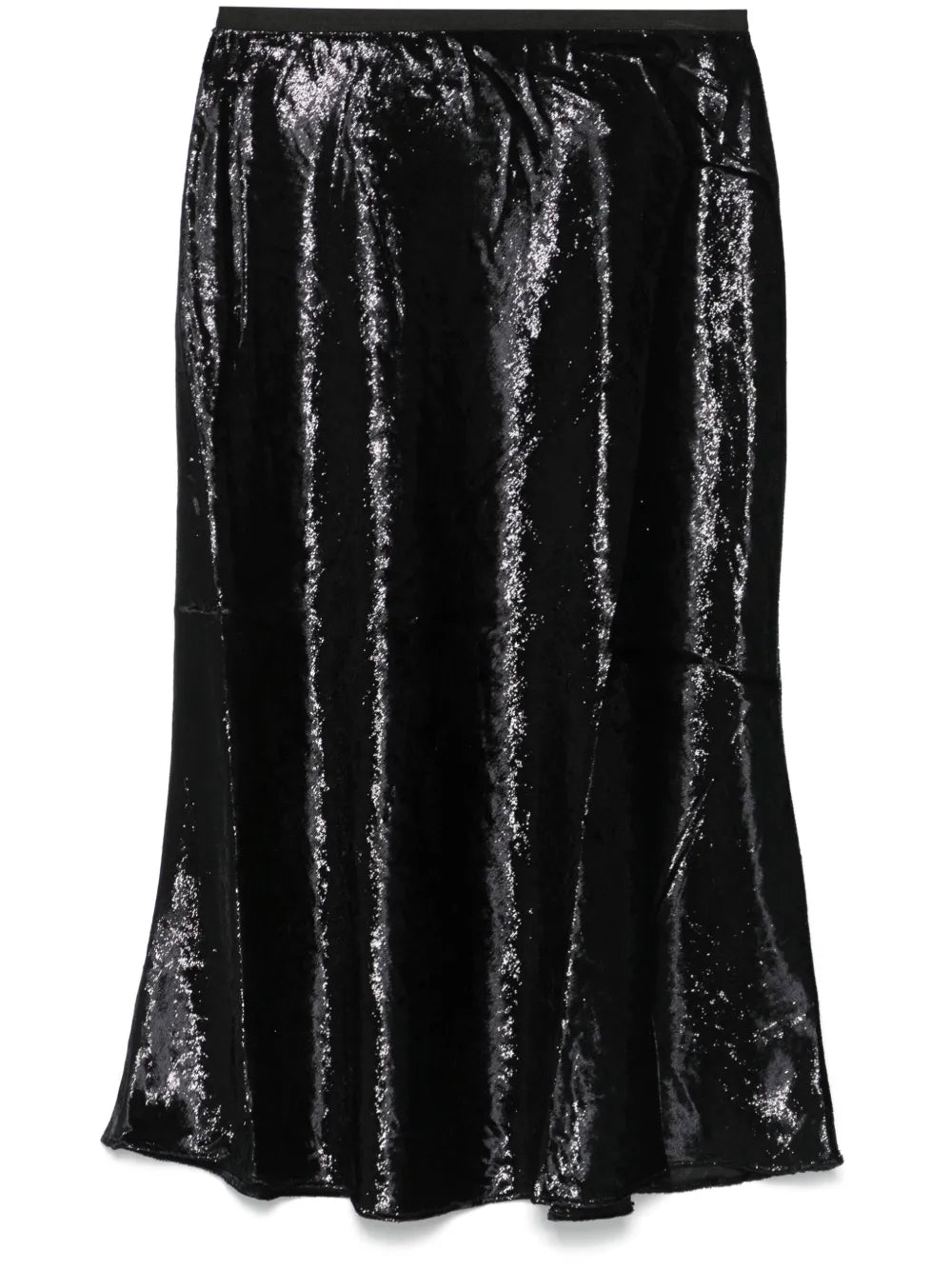 Lamé Midi Skirt