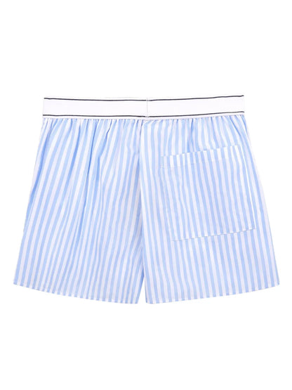 Logo-Waistband Poplin Shorts