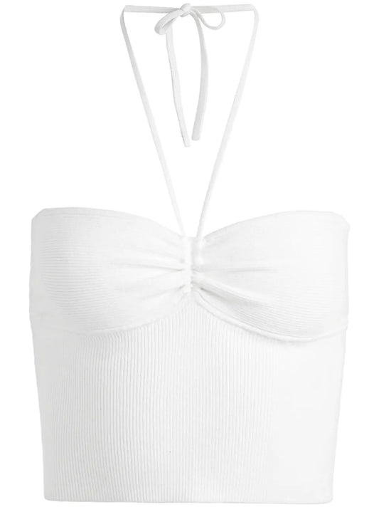 Linnie Ribbed-Knit Halter Top