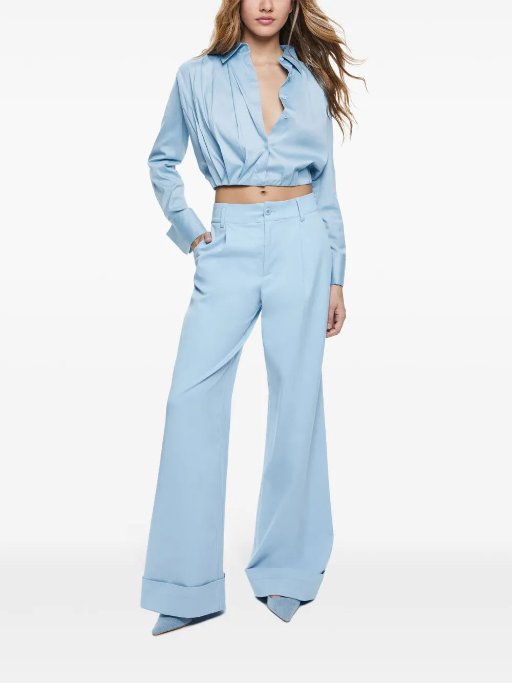 Lucile Pleated Poplin Blouse