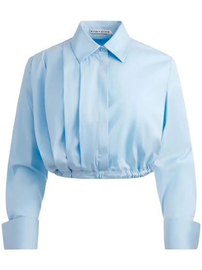 Lucile Pleated Poplin Blouse
