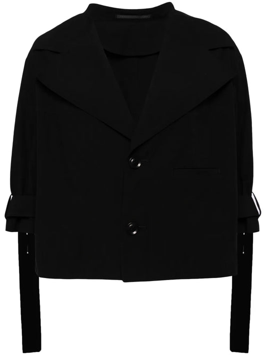 Wide-Lapels Cotton Blazer