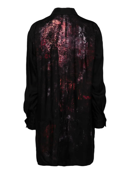 Abstract-Print Long-Sleeve Shirt