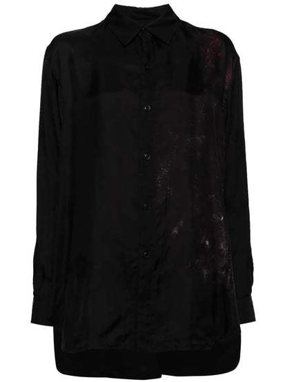 Abstract-Print Long-Sleeve Shirt