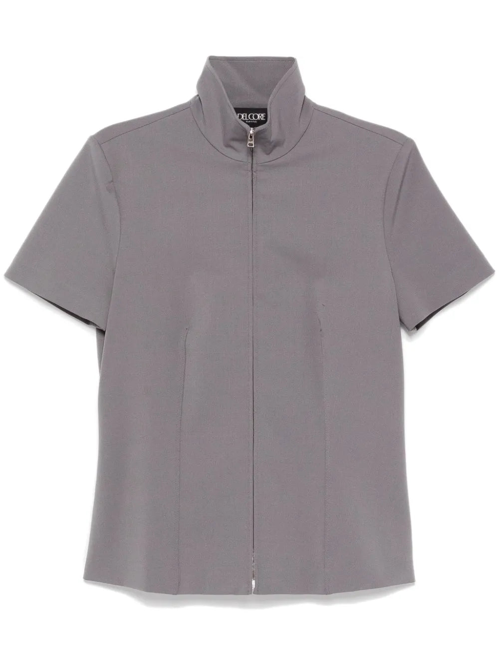 Zip Fastening Short Sleeves Shirt