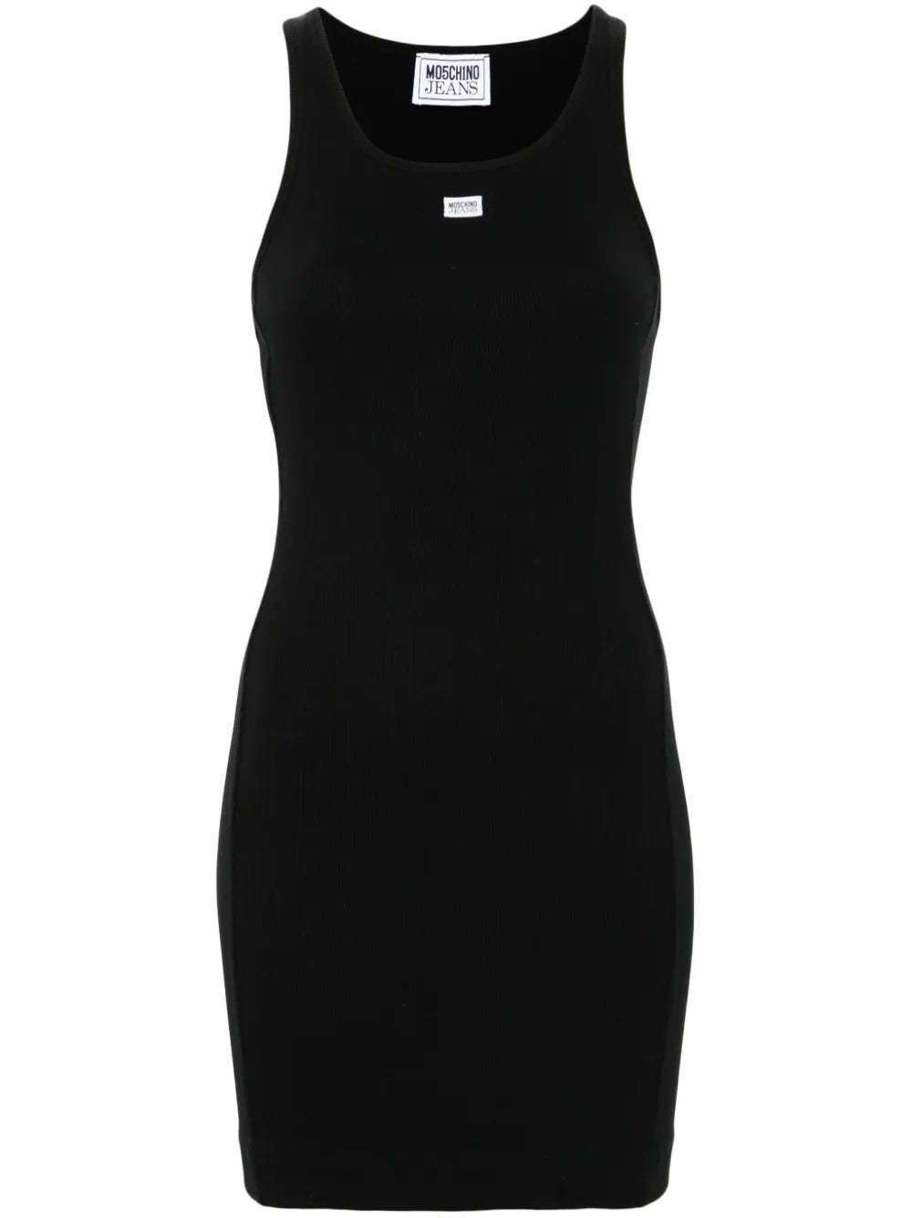 Logo-Patch Fine-Ribbed Minidress