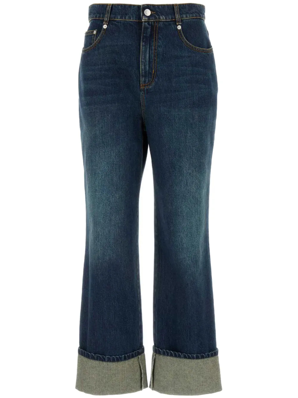 Straigh-Leg Mid-Rise Jeans