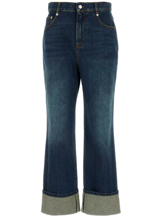 Straigh-Leg Mid-Rise Jeans