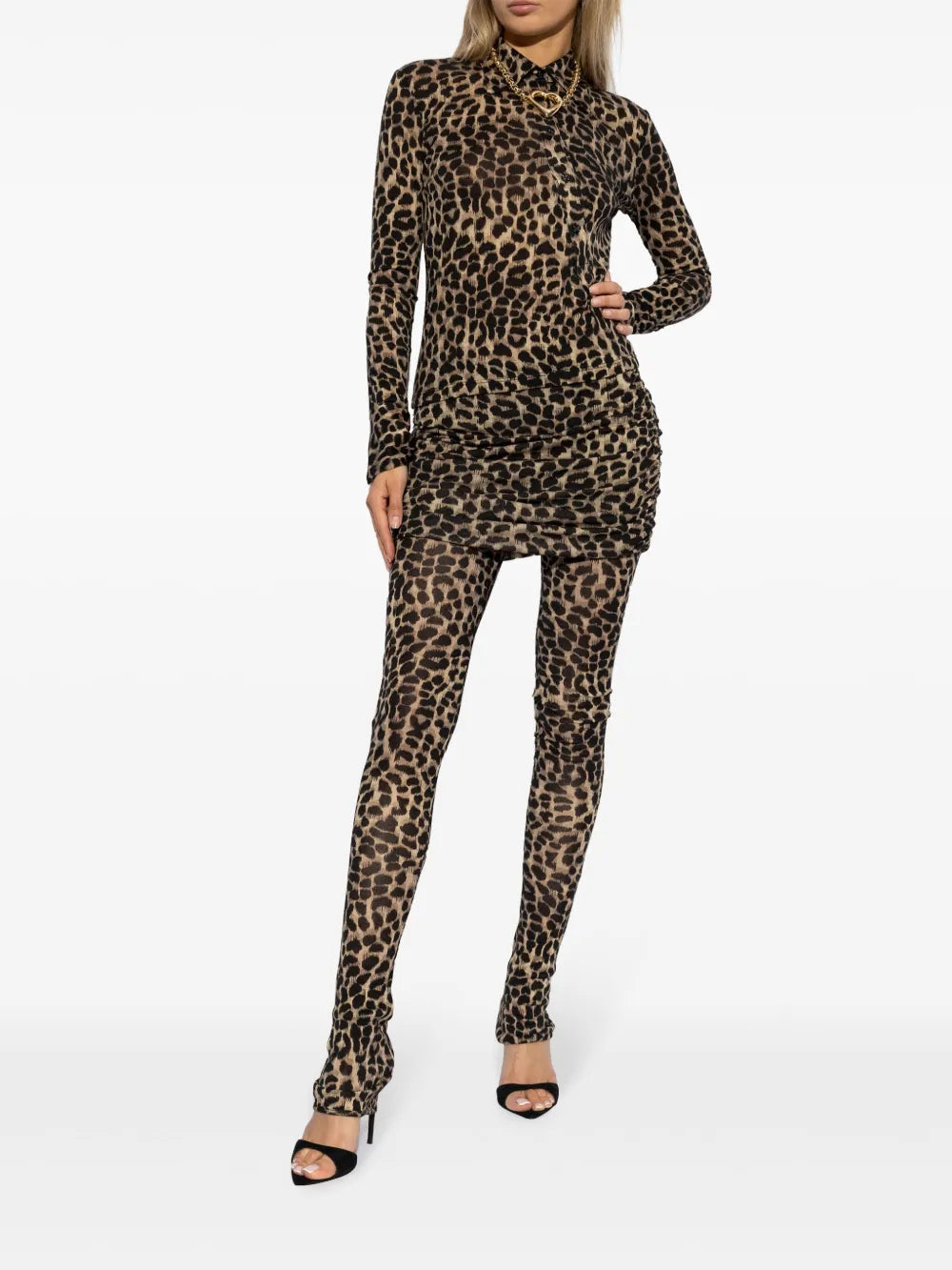 Leopard-Print Wool Top