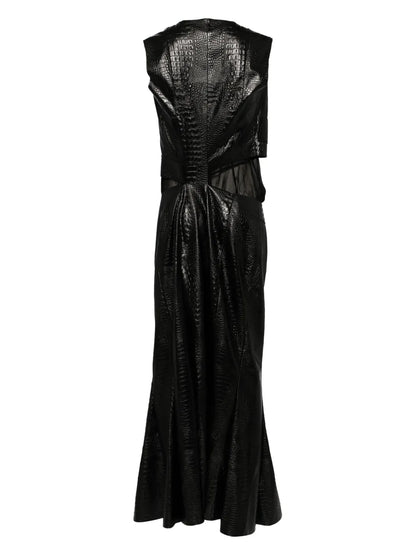 Artificial Leather Day Dress