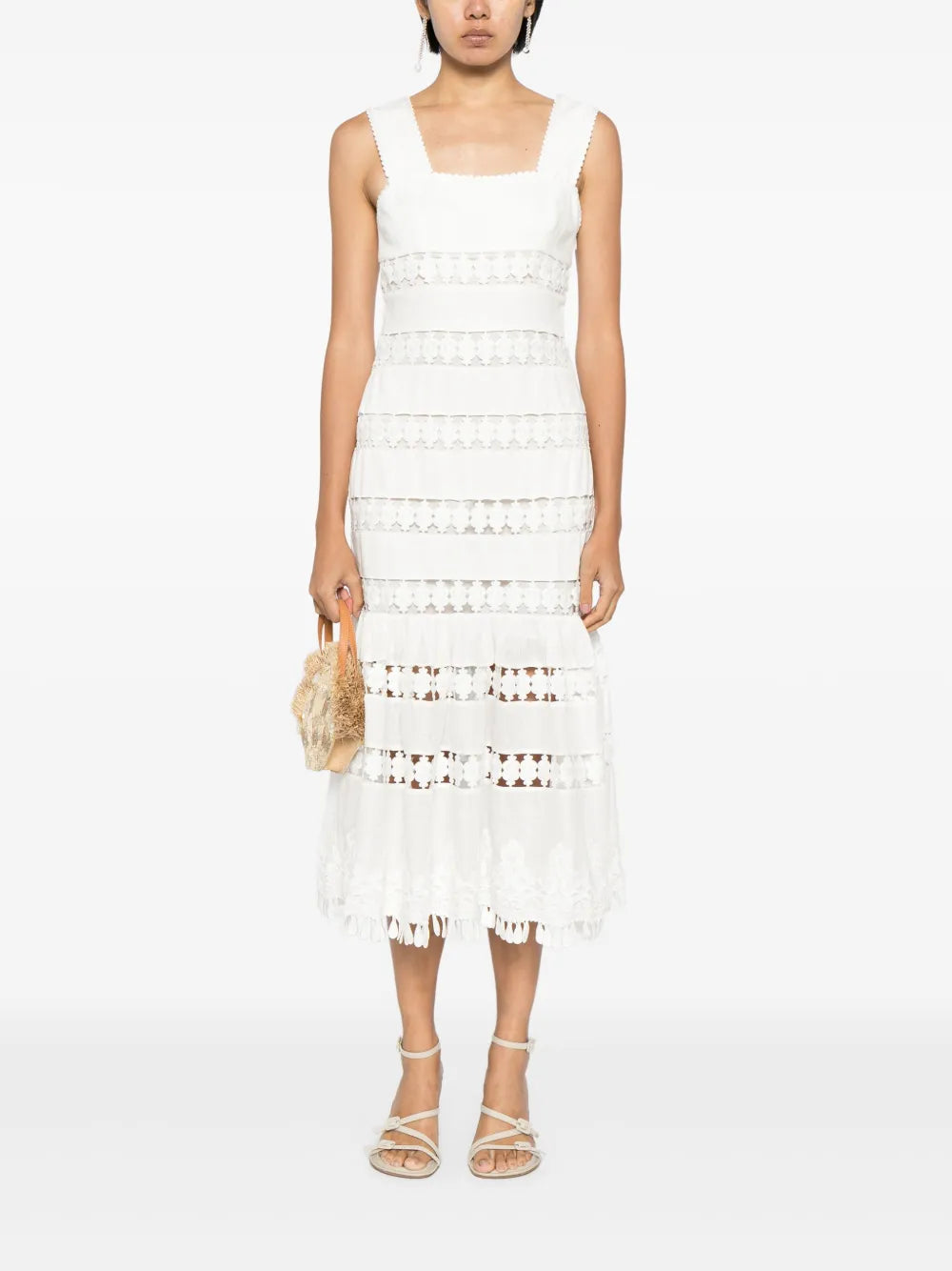 Trimmed Midi Dress