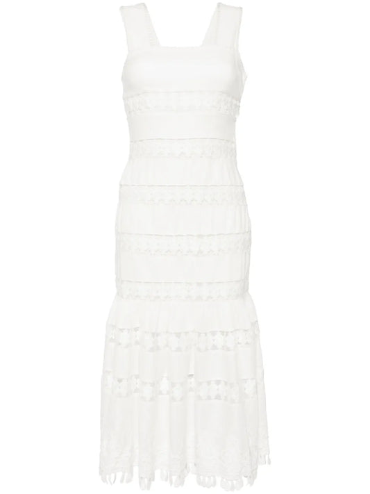 Trimmed Midi Dress
