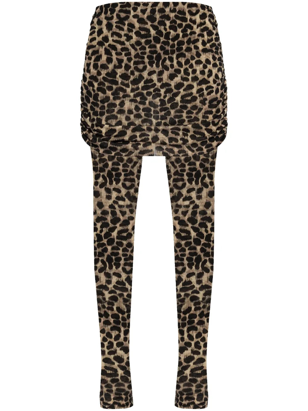 Leopard-Print Wool Leggings