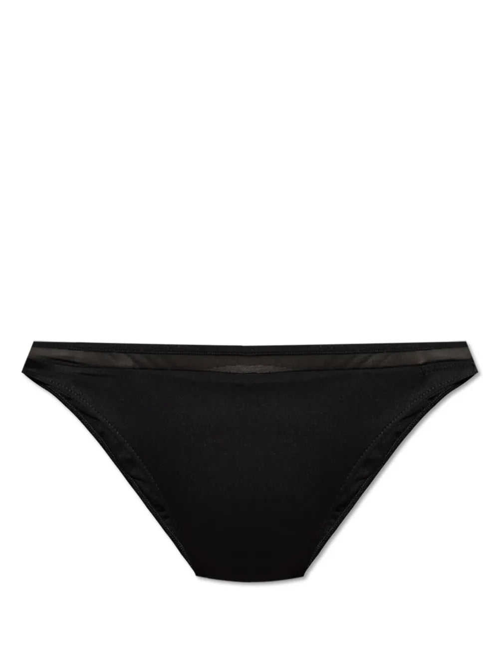 Logo-Plaque Mesh-Panel Bikini Bottom