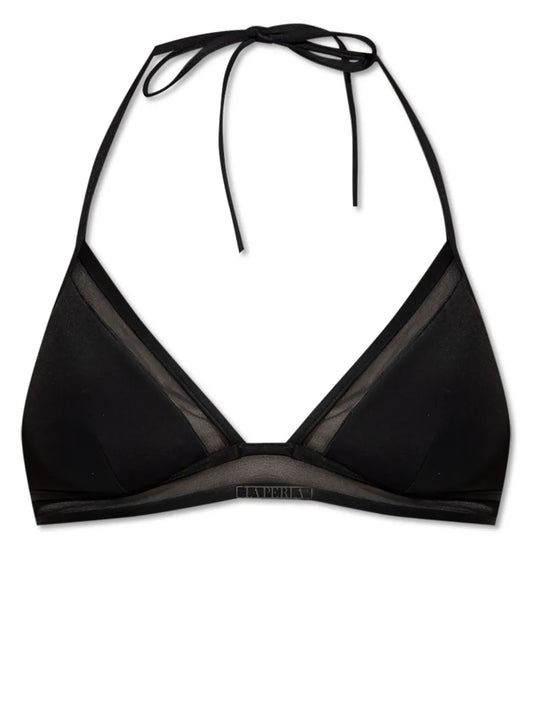 Logo-Plaque Panelled Bikini Top