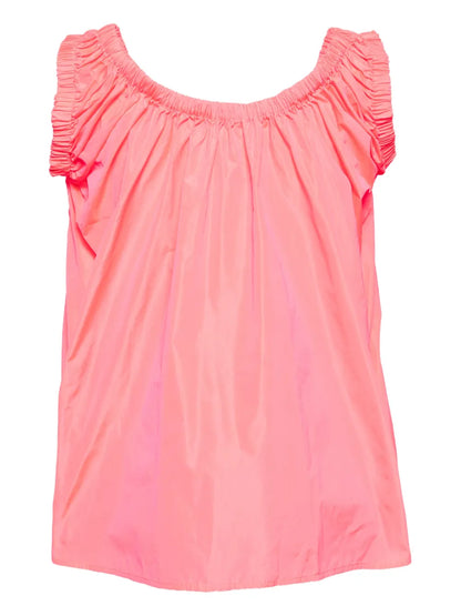 Gathered Taffeta Vest