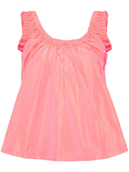 Gathered Taffeta Vest