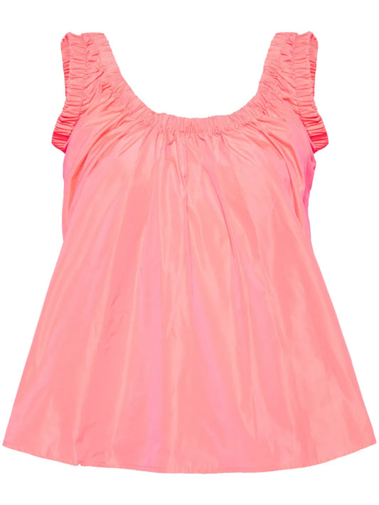 Gathered Taffeta Vest