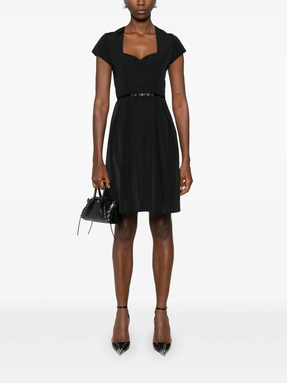 4G-Bow Taffeta Mini Dress