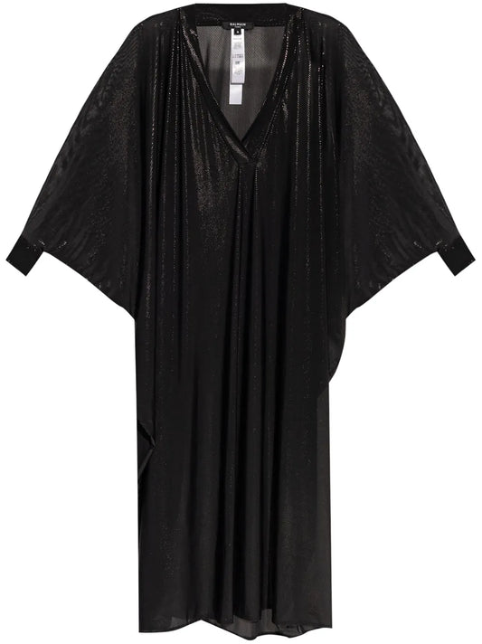 Metallic-Effect Beach Dress