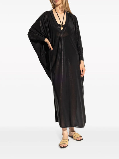 Metallic-Effect Beach Dress