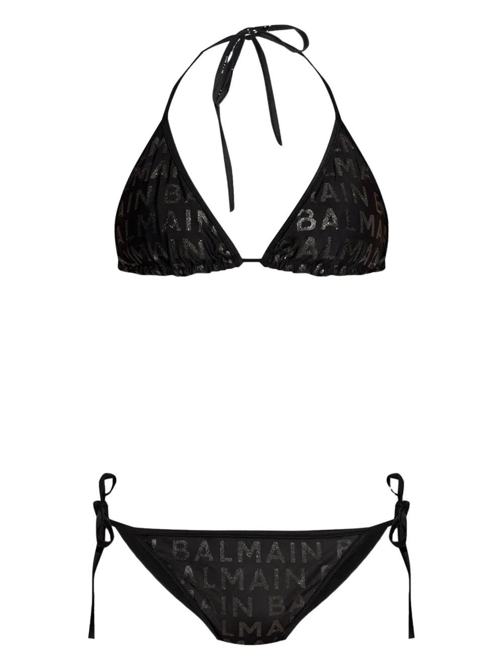Logo-Print Triangle Bikini