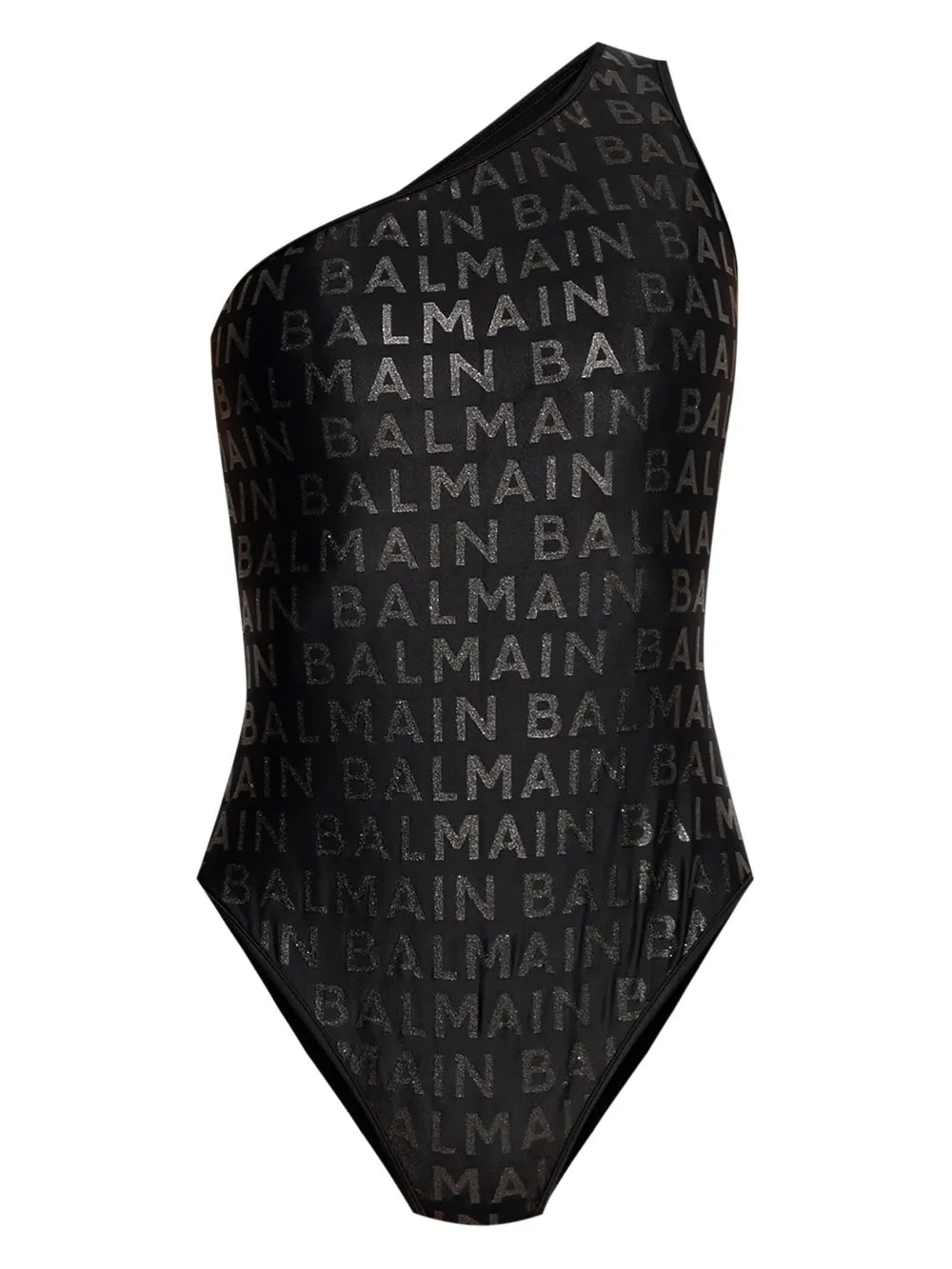Logo-Print One-Shoulder Swimsuit