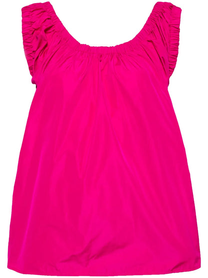 Gathered Taffeta Vest