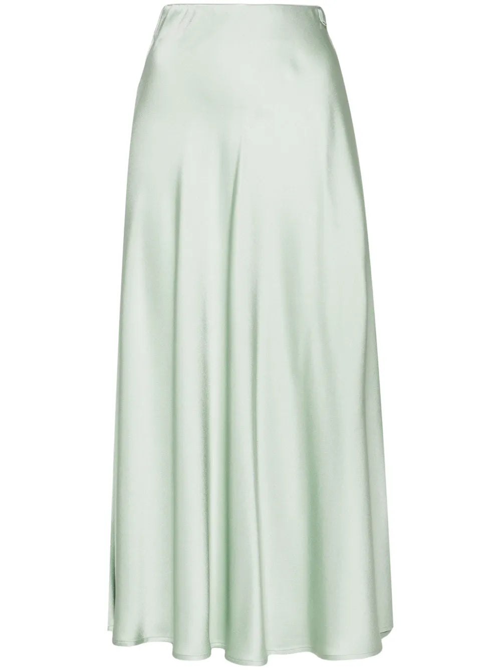 High-Waist Satin Midi Skirt