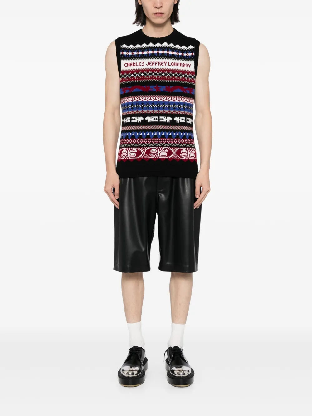 Fair Isle-Intarsia Knitted Top