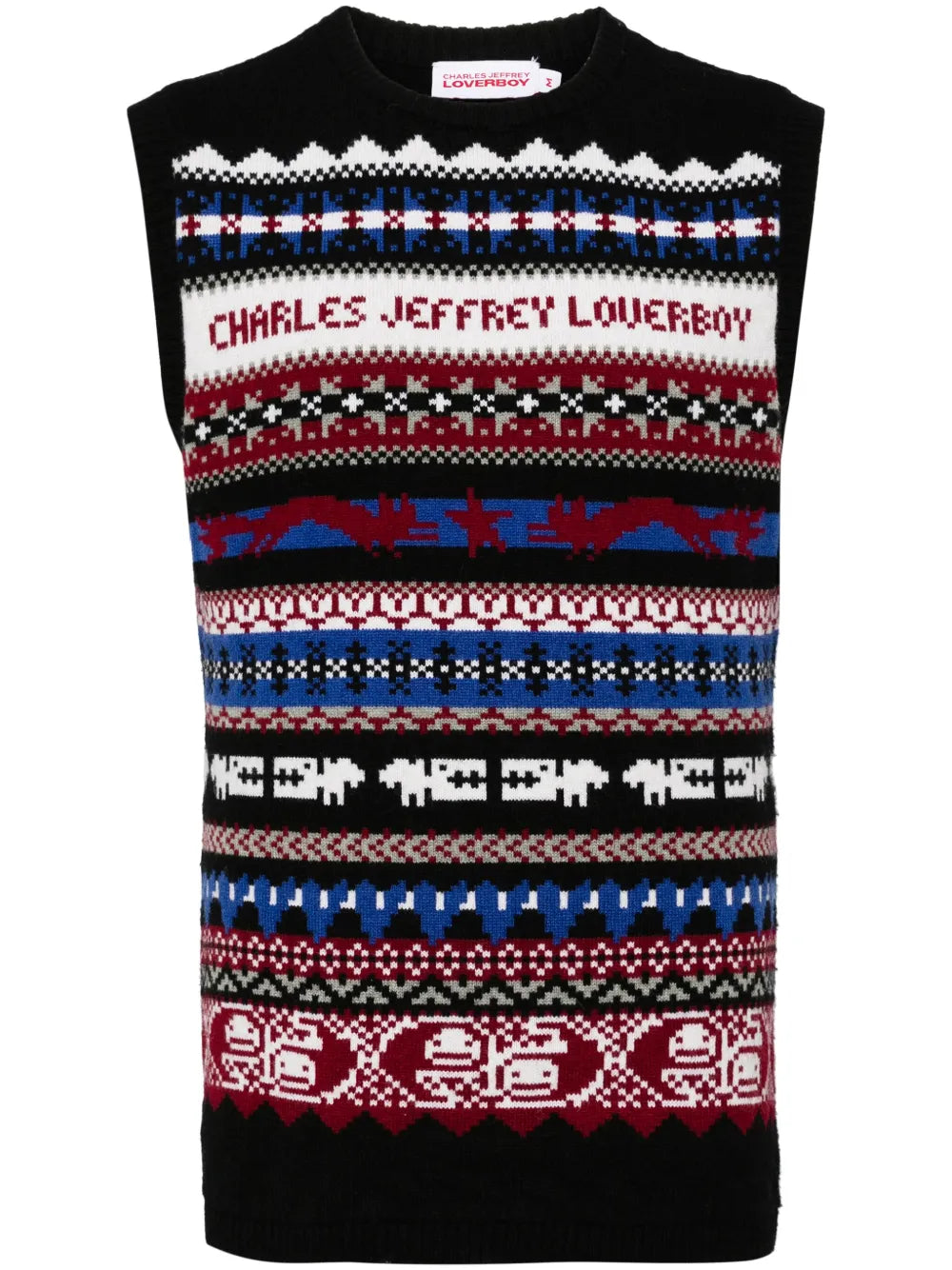 Fair Isle-Intarsia Knitted Top