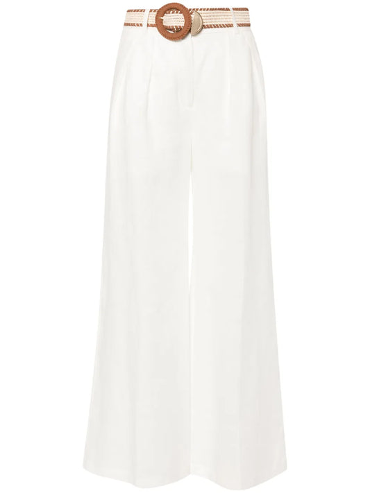 Golden Tuck Palazzo Pants