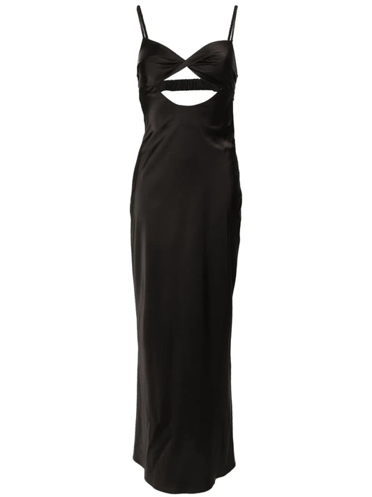 Cut-Out Detail Satin Dress