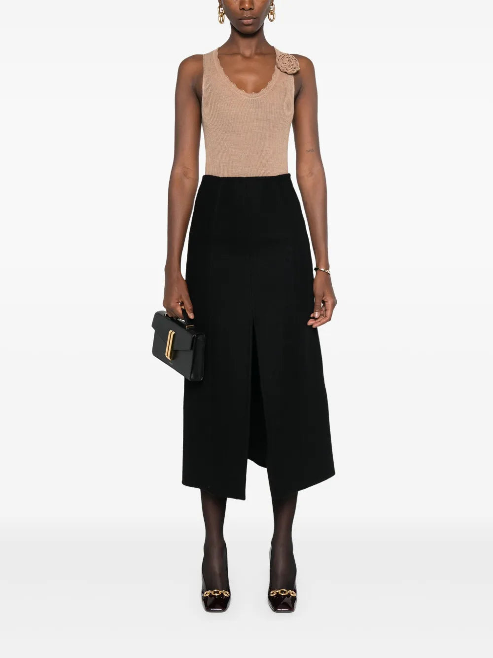 Felted A-Line Midi Skirt
