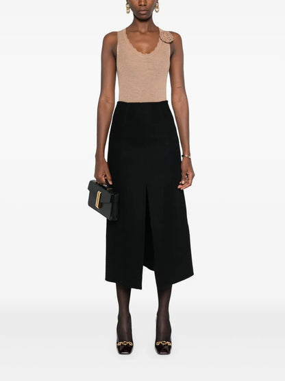 Felted A-Line Midi Skirt