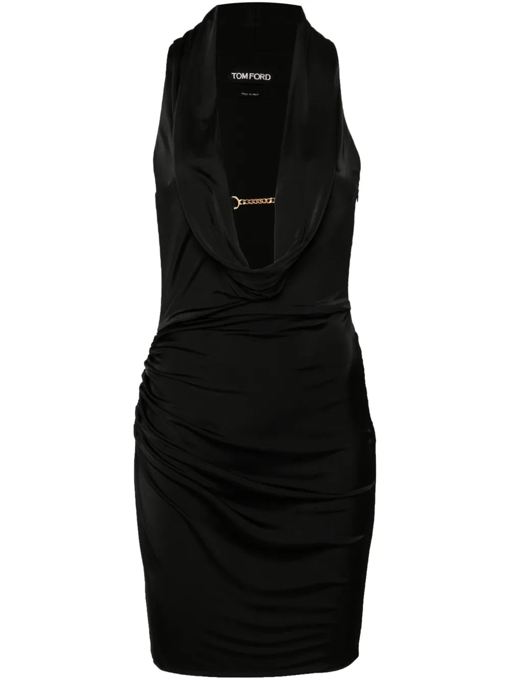 Cowl-Neck Mini Dress