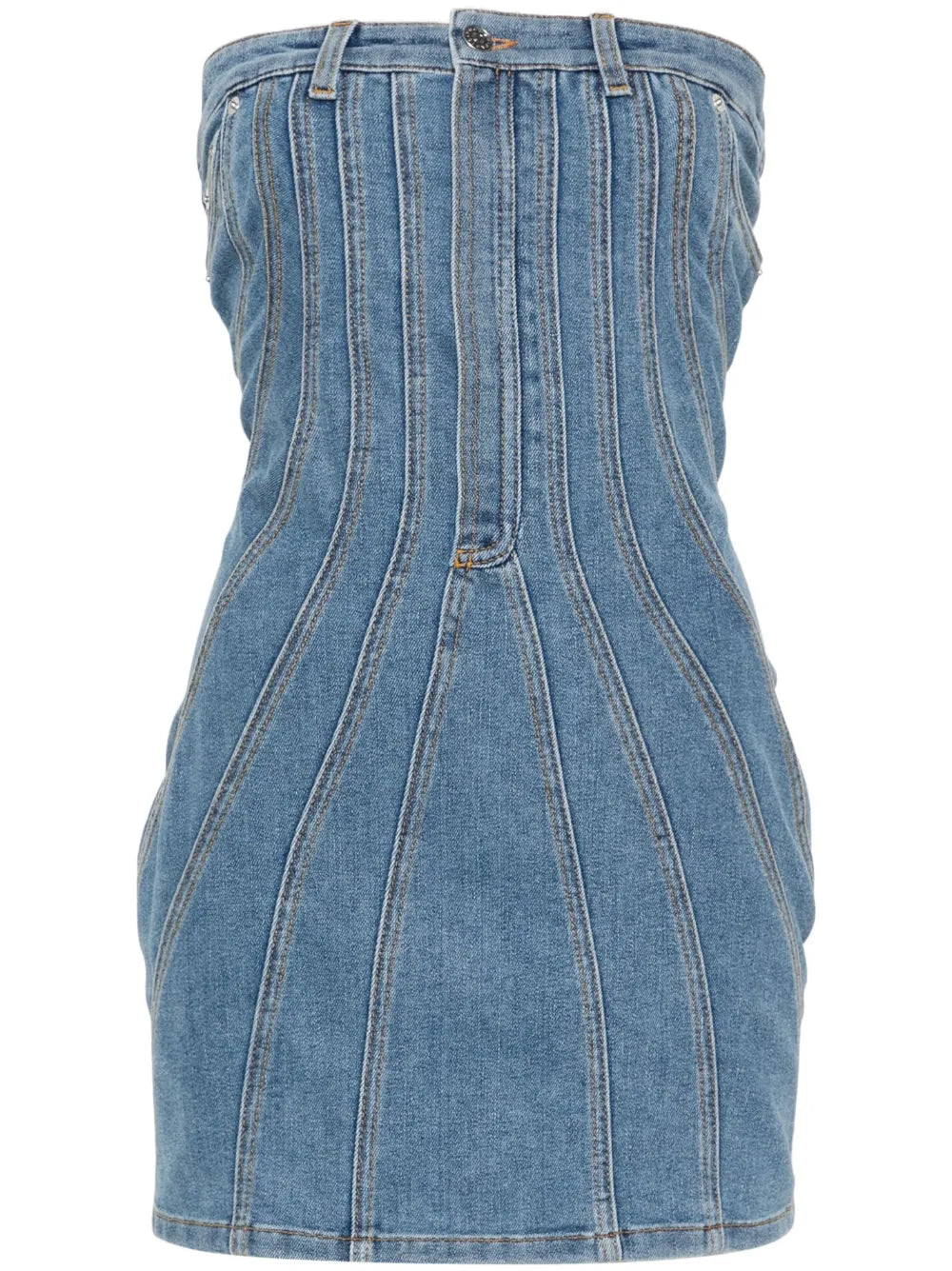 Denim Bustier Mini Dress