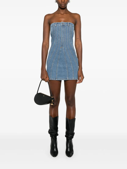 Denim Bustier Mini Dress