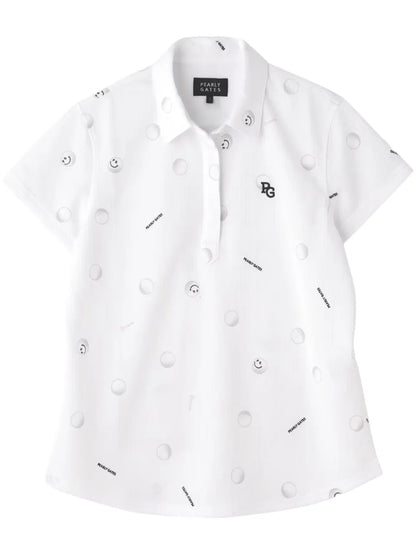All-Over Logo Print Polo