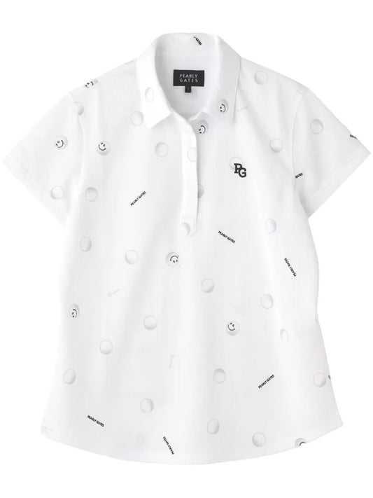 All-Over Logo Print Polo