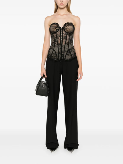 Wide-Leg Tailored Trousers