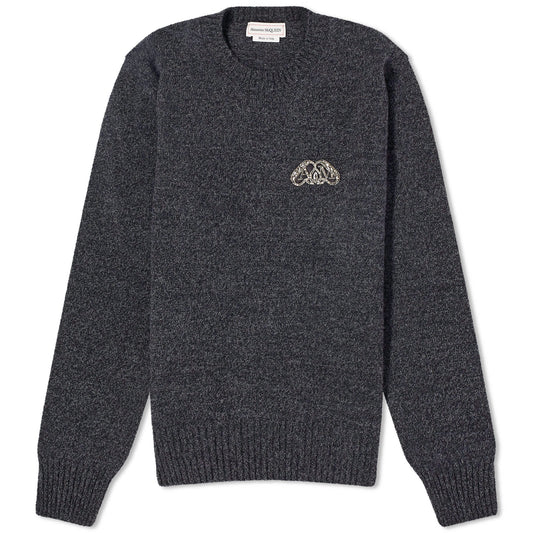 Jewelled Seal Logo Crew Neck Jumper