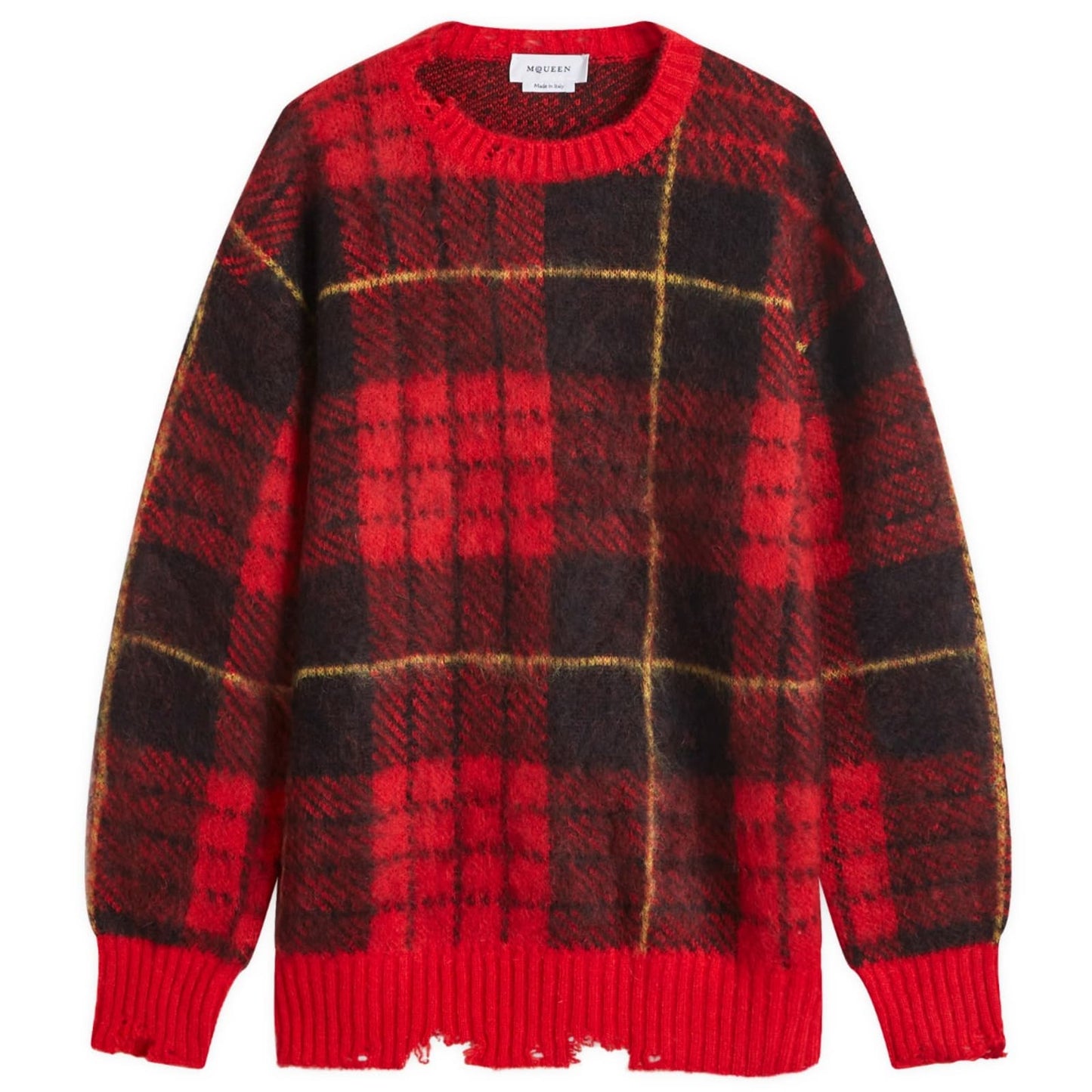 Brushed Mohair Tartan Jumper