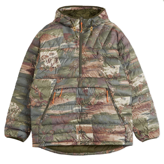 Ski Camo Ripstop Half Zip Jacket