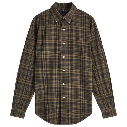 Custom Brushed Twill Plaid Sport Shirt